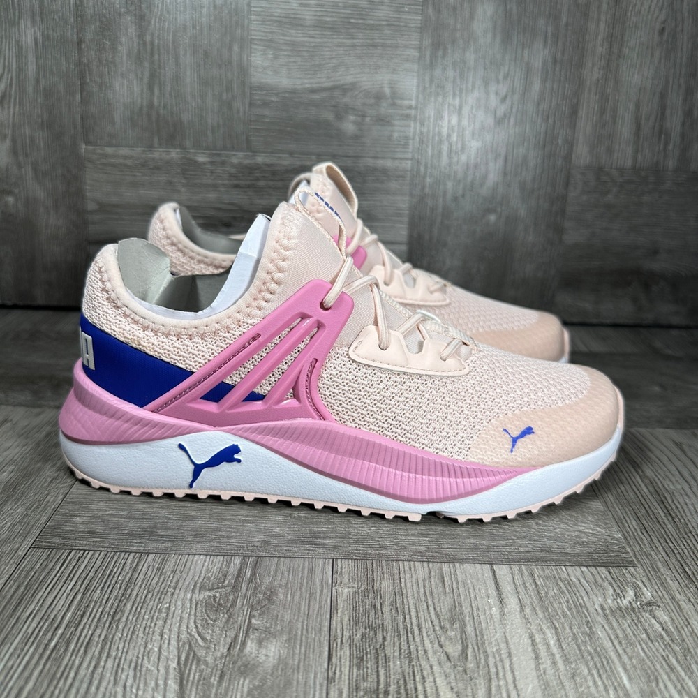 Puma Pacer Future Sneaker Kids 1.5Y Pink Blue Athletic Shoes NEW 375758-21